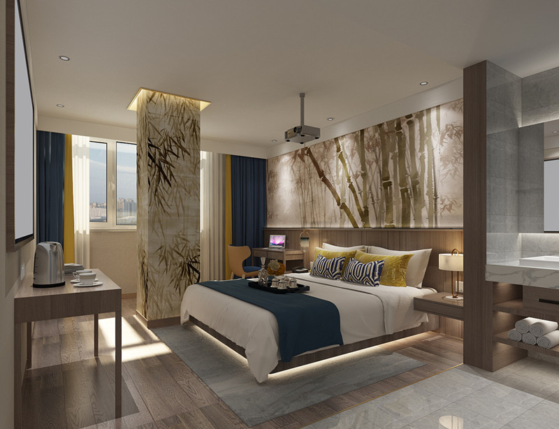 河北吾悅新中式精品酒店裝修設(shè)計公司案例(圖6) 河北吾悅新中式精品酒店裝修設(shè)計公司案例(圖6)