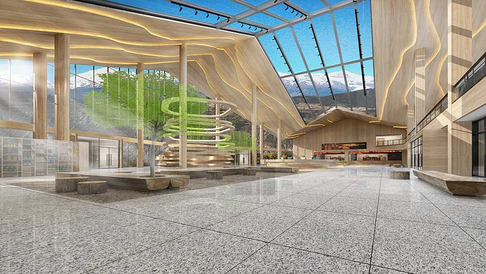 重慶龍頭山滑雪場(chǎng)度假酒店裝修設(shè)計(jì)公司案例(圖2)