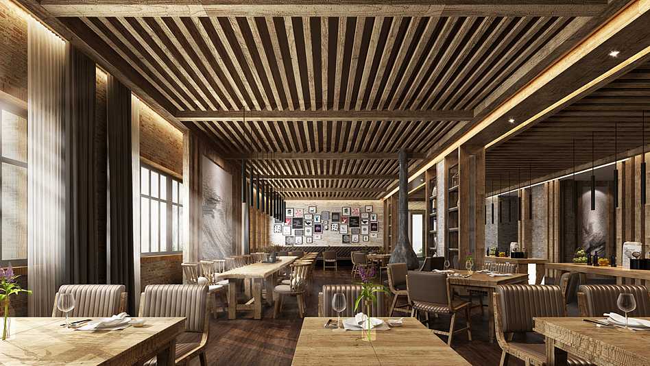 重慶龍頭山滑雪場(chǎng)度假酒店裝修設(shè)計(jì)公司案例(圖6)