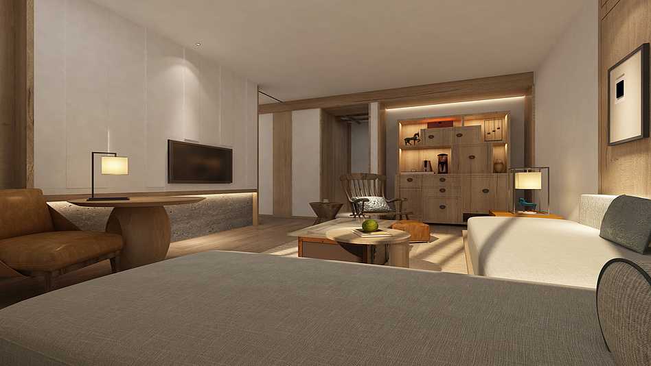 重慶龍頭山滑雪場(chǎng)度假酒店裝修設(shè)計(jì)公司案例(圖9)