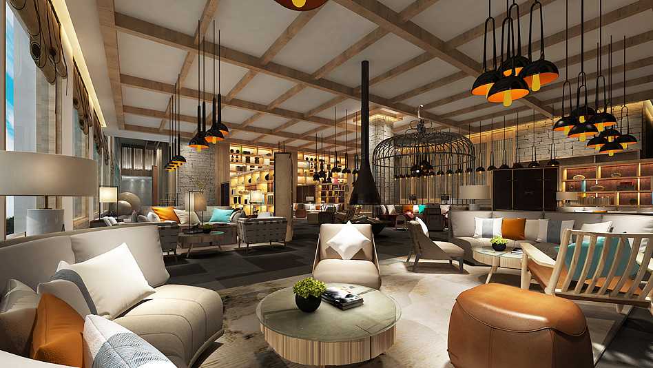 重慶龍頭山滑雪場(chǎng)度假酒店裝修設(shè)計(jì)公司案例(圖4)