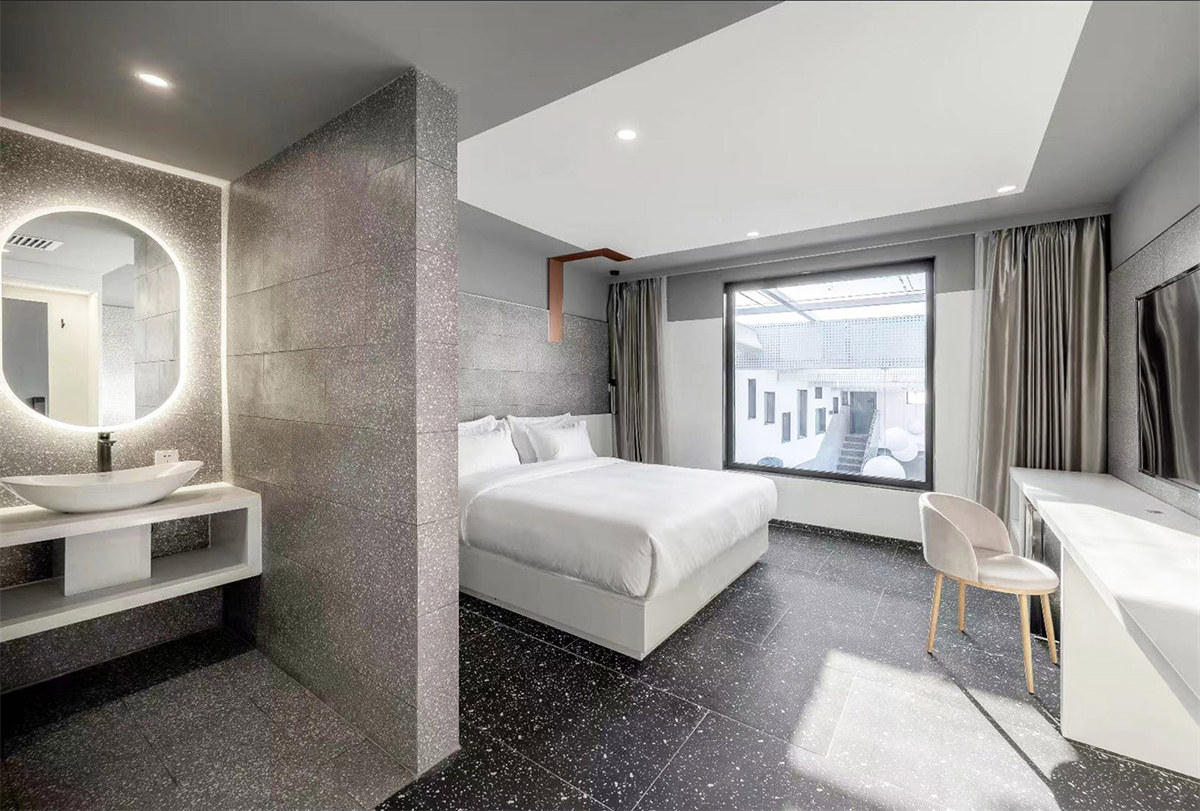 現(xiàn)代輕奢風(fēng)農(nóng)家院改造民宿裝修設(shè)計(jì)案例(圖6)