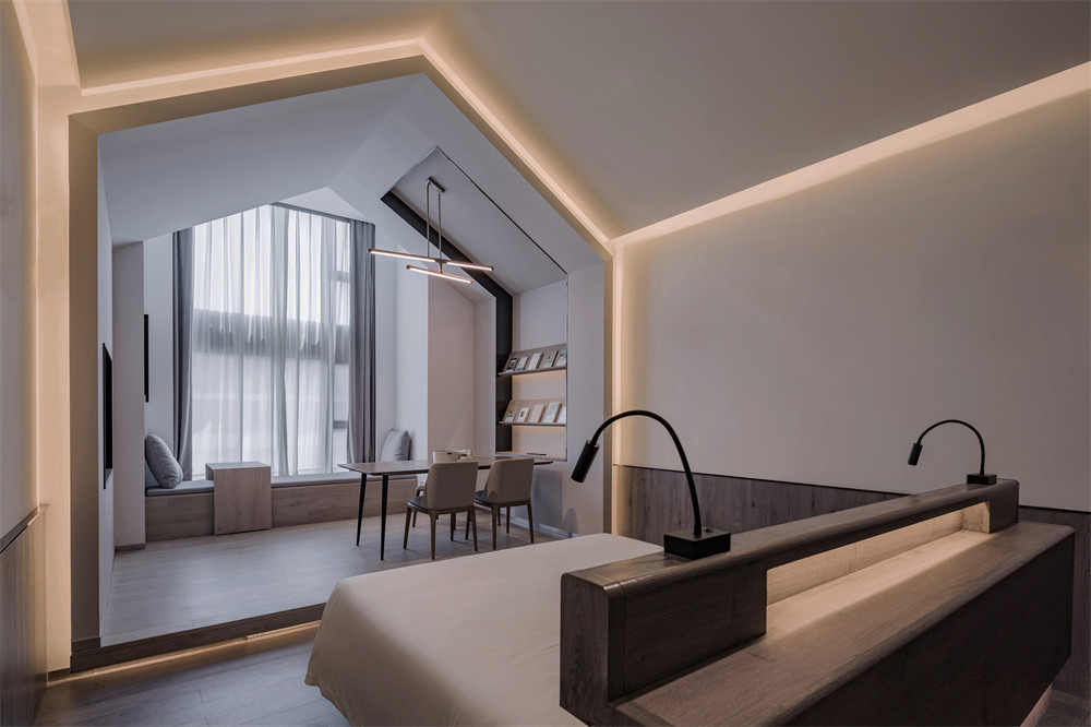 與書屋融合的亞朵 S 酒店裝修設(shè)計(jì)案例(圖8) 與書屋融合的亞朵 S 酒店裝修設(shè)計(jì)案例(圖8)