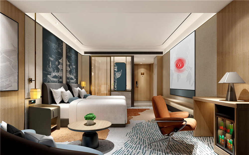 鄭州勝高國際酒店標(biāo)準(zhǔn)間裝修設(shè)計方案