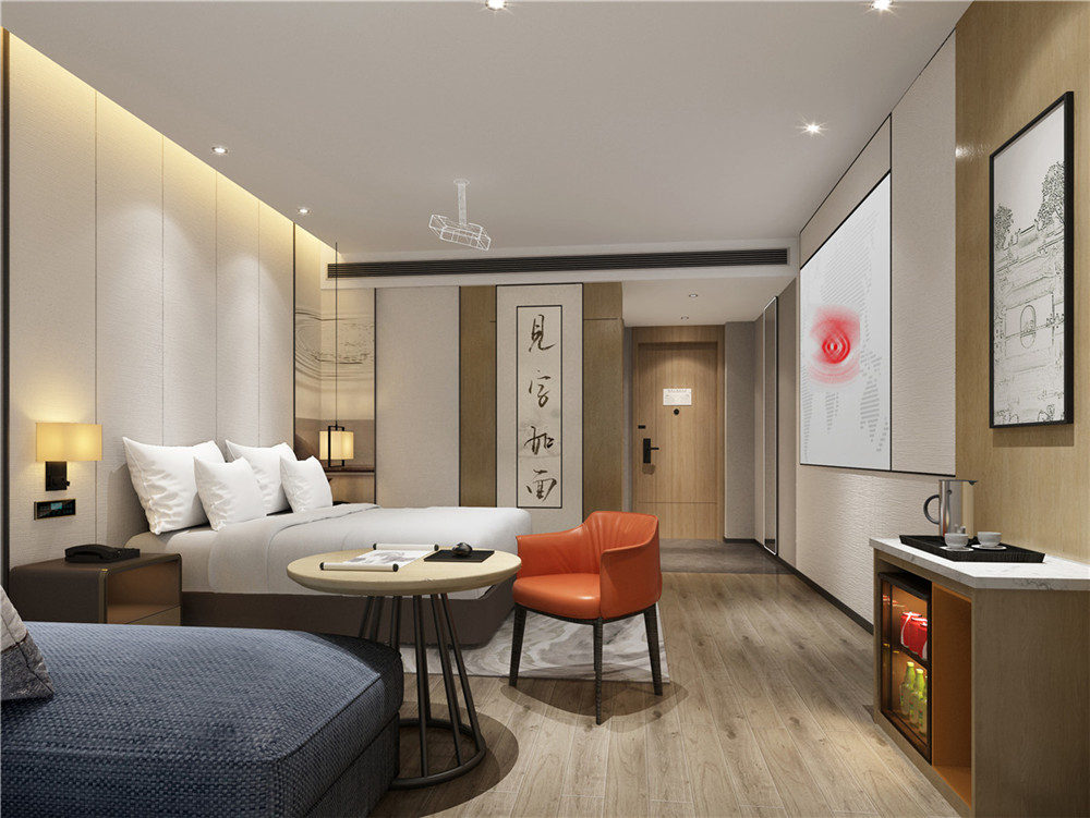 鄭州勝高承連鎖精品商務(wù)酒店大床房裝修設(shè)計(jì)方案