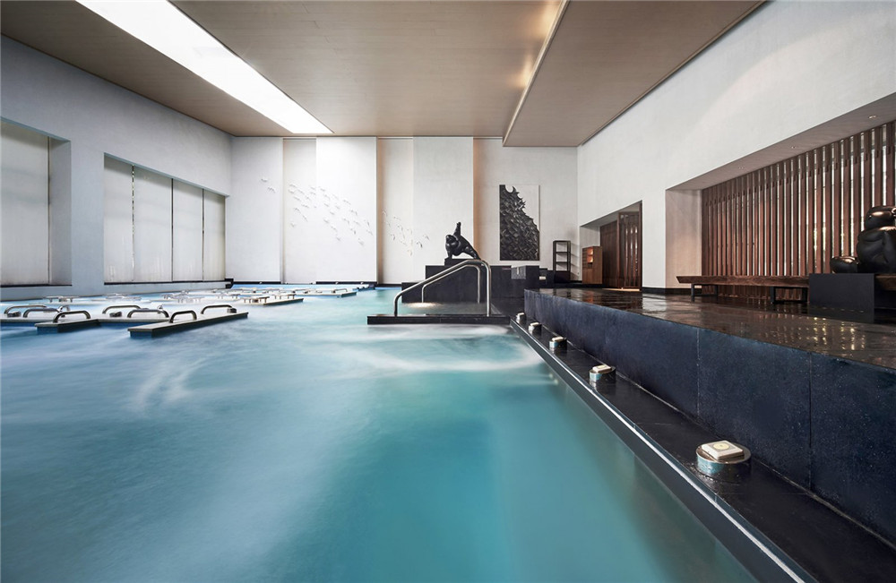 明谷行館新中式溫泉度假酒店浴區(qū)裝修設計方案