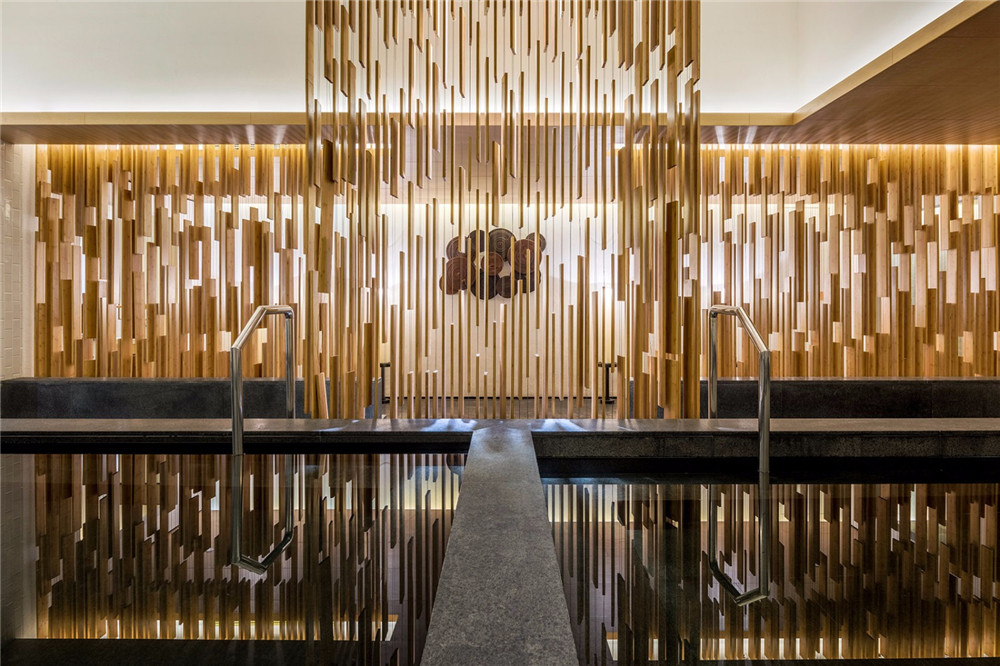 明谷行館新中式溫泉度假酒店浴區(qū)裝修設計方案