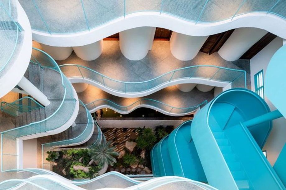 越南蒂芙尼藍酒店裝修設計案例(圖8)